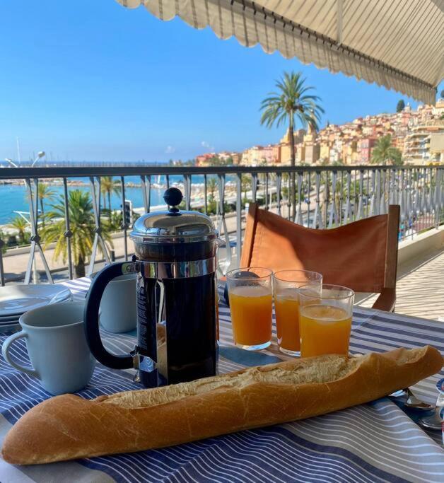Le Garavan-Vue Mer-Plage-Clim-Terrasse Ментона Экстерьер фото