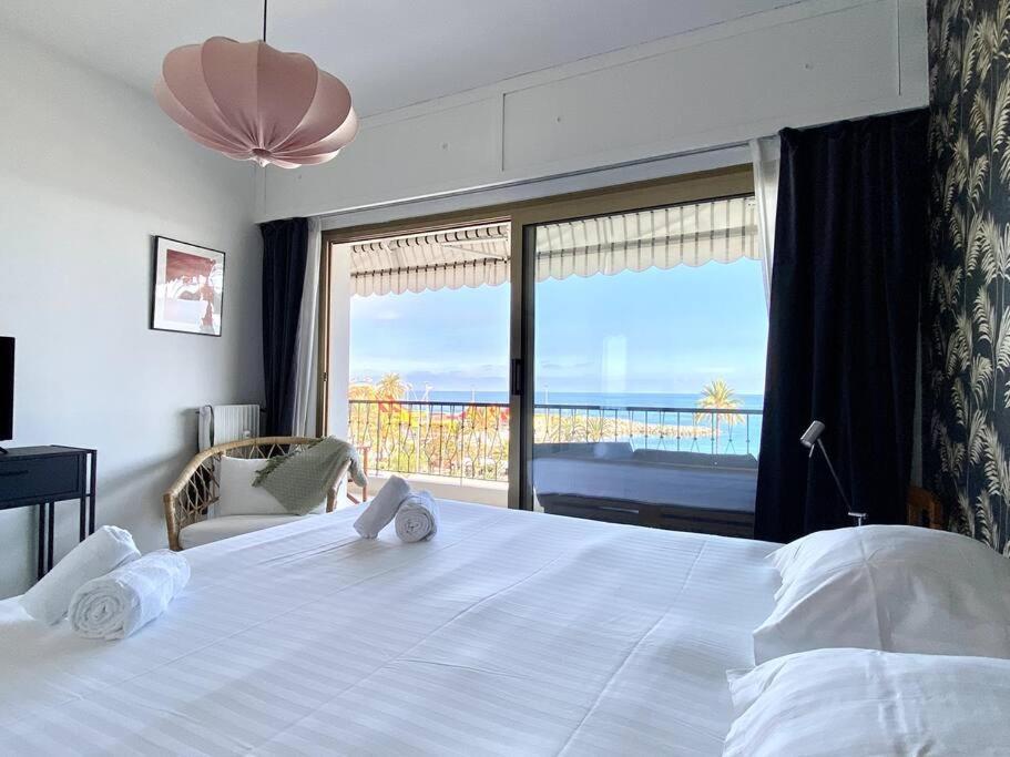 Le Garavan-Vue Mer-Plage-Clim-Terrasse Ментона Экстерьер фото